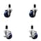 Service Caster 3'' SS Solid Poly Wheel Swivel 1-3/8'' Expanding Stem Caster Set 2 Brakes, 4PK SCC-SSEX20S314-SPUS-2-TLB-2-138 - alternate 1
